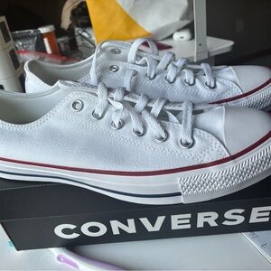 Converse White and Red Canvas Shoes
